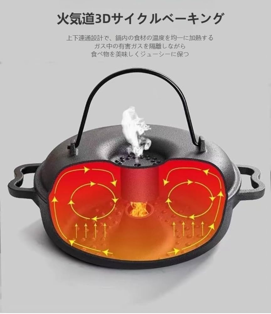 Amazon | 【Ptomoto】石焼きいも器 焼き芋器 多機能鋳鉄製 IH